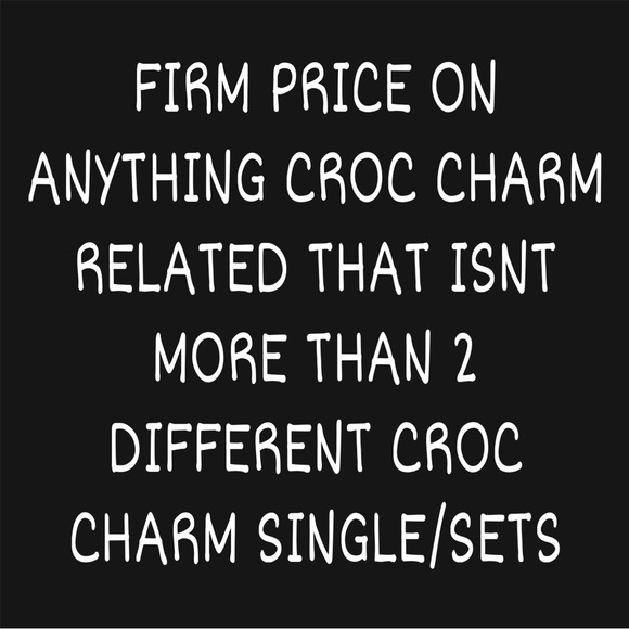 CROCS Accessories - FIRM PRICE on SINGLE CROC CHARMS